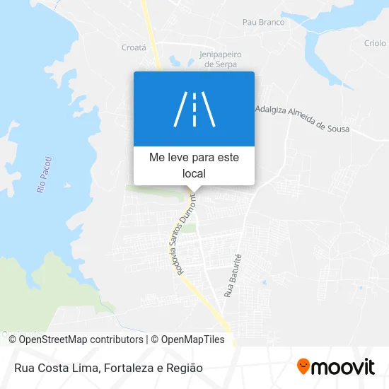Rua Costa Lima mapa