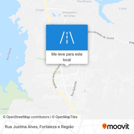 Rua Justina Alves mapa