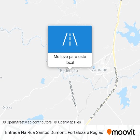 Entrada Na Rua Santos Dumont mapa