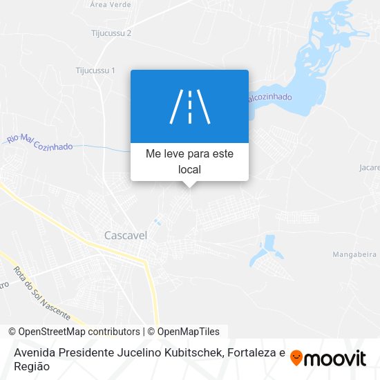 Avenida Presidente Jucelino Kubitschek mapa