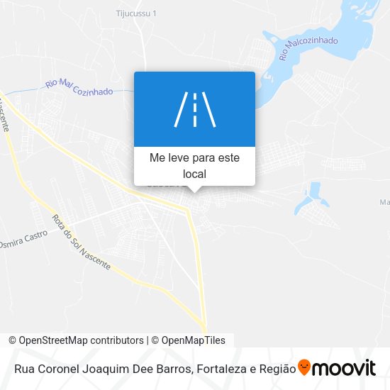 Rua Coronel Joaquim Dee Barros mapa