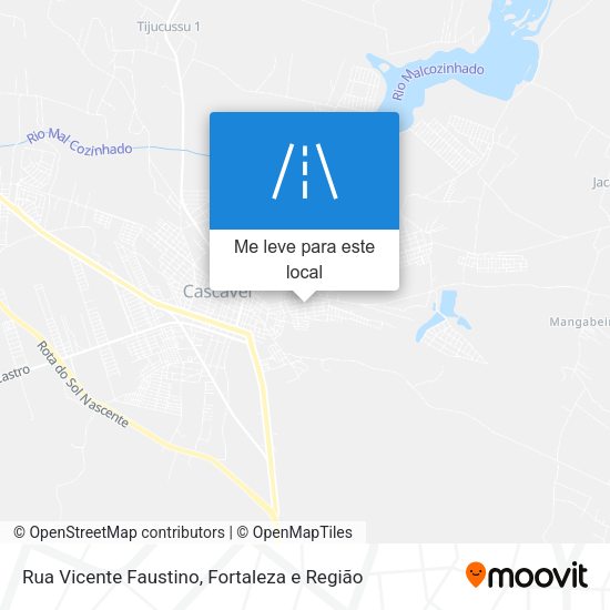 Rua Vicente Faustino mapa