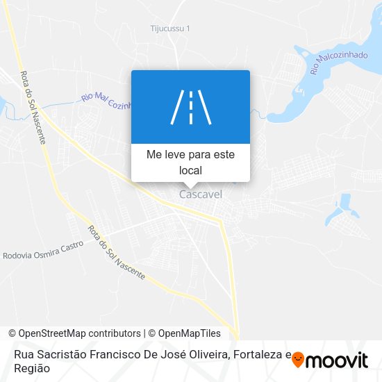 Rua Sacristão Francisco De José Oliveira mapa