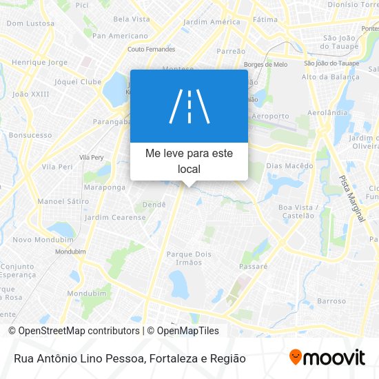 Rua Antônio Lino Pessoa mapa
