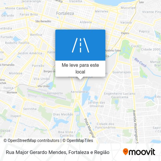 Rua Major Gerardo Mendes mapa