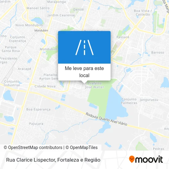 Rua Clarice Lispector mapa