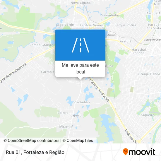 Rua 01 mapa
