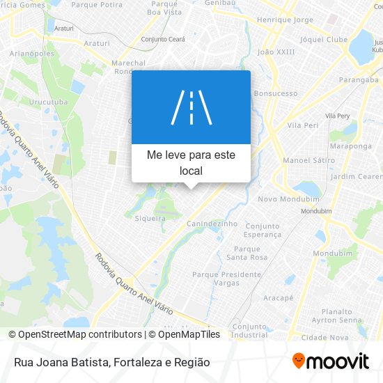 Rua Joana Batista mapa