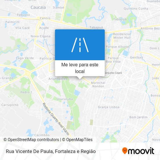 Rua Vicente De Paula mapa