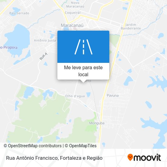 Rua Antônio Francisco mapa