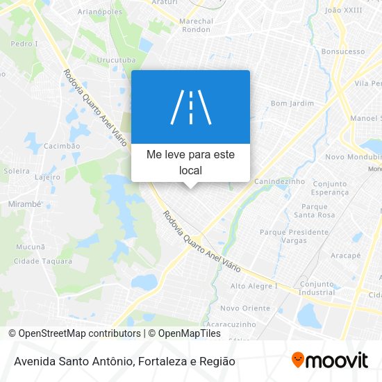 Avenida Santo Antônio mapa