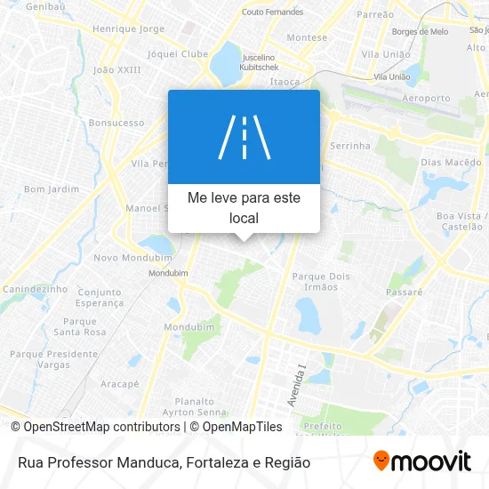 Rua Professor Manduca mapa