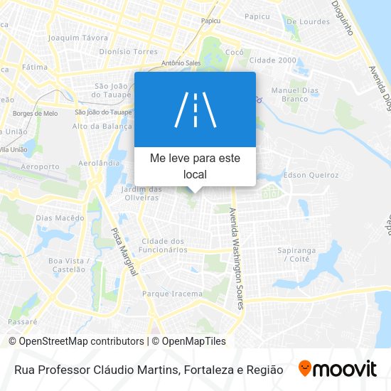 Rua Professor Cláudio Martins mapa