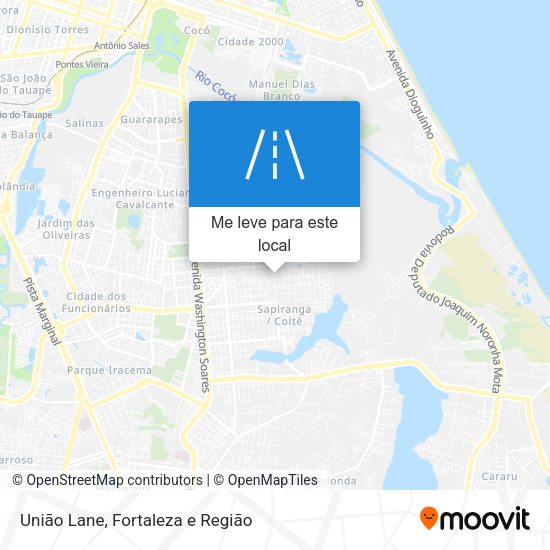 União Lane mapa