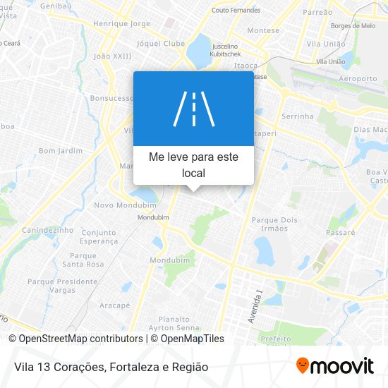 Vila 13 Corações mapa