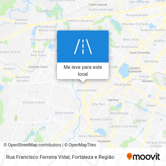 Rua Francisco Ferreira Vidal mapa