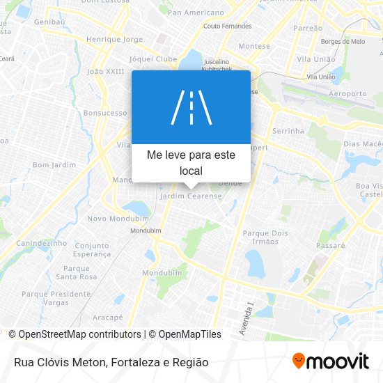 Rua Clóvis Meton mapa