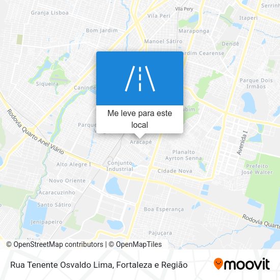 Rua Tenente Osvaldo Lima mapa