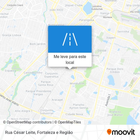 Rua César Leite mapa