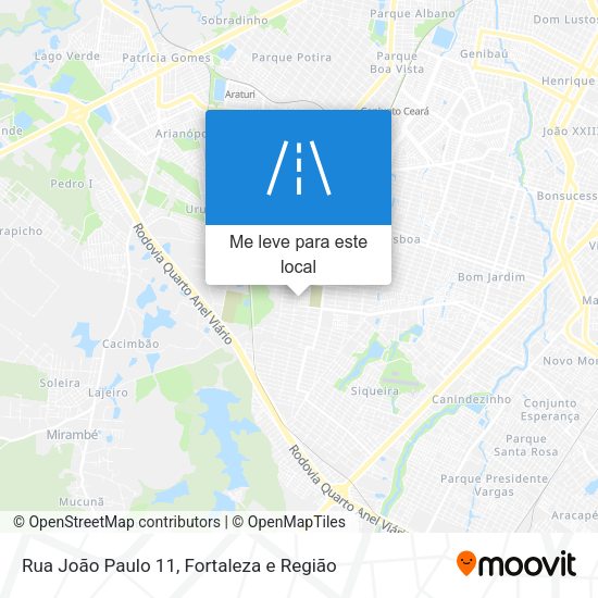 Rua João Paulo 11 mapa