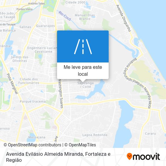 Avenida Evilásio Almeida Miranda mapa
