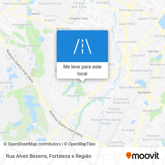 Rua Alves Bezerra mapa