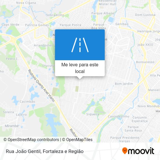 Rua João Gentil mapa