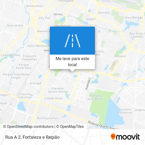 Rua A 2 mapa