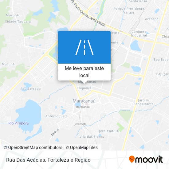 Rua Das Acácias mapa