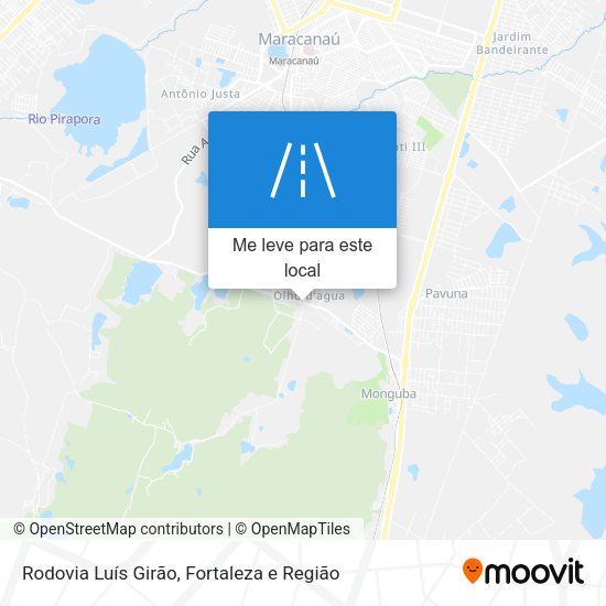 Rodovia Luís Girão mapa