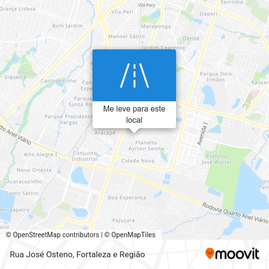 Rua José Osteno mapa