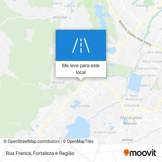 Rua Franca mapa