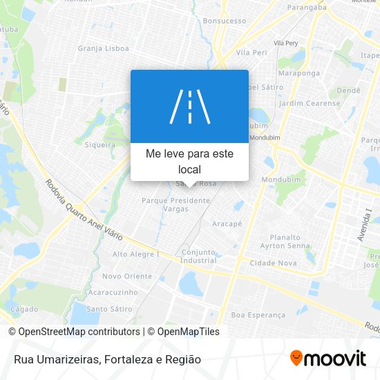 Rua Umarizeiras mapa