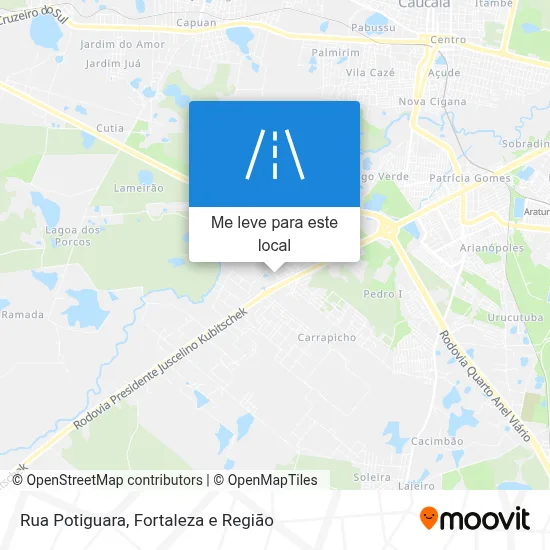 Rua Potiguara mapa