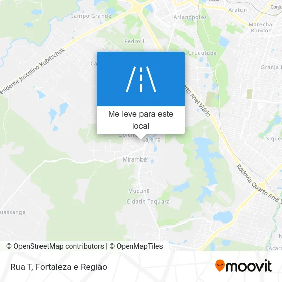 Rua T mapa