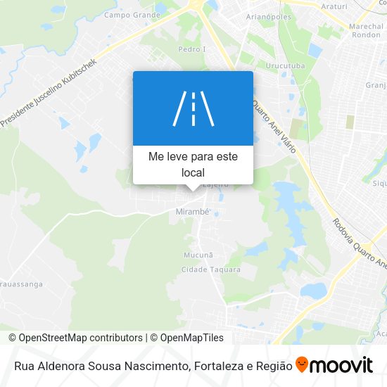 Rua Aldenora Sousa Nascimento mapa