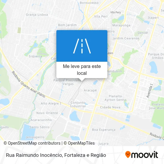Rua Raimundo Inocêncio mapa