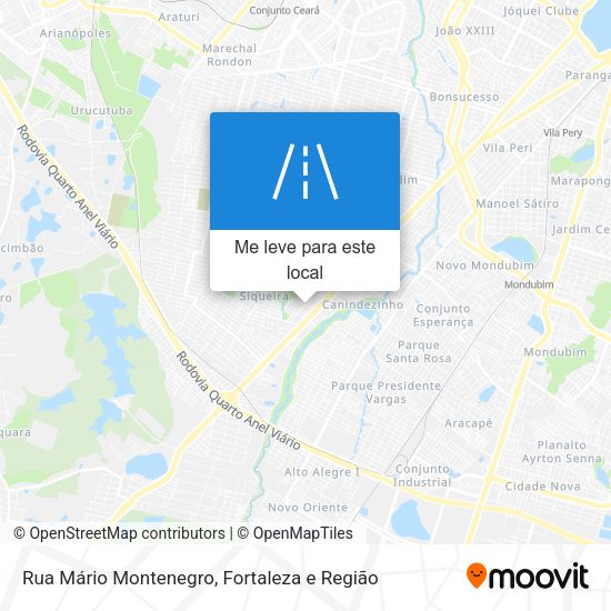 Rua Mário Montenegro mapa
