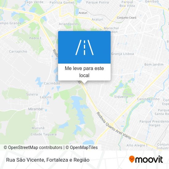 Rua São Vicente mapa