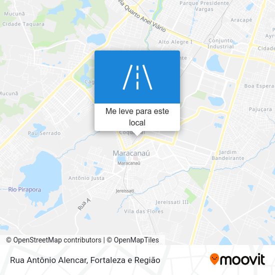Rua Antônio Alencar mapa