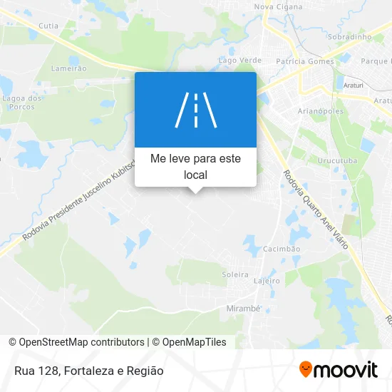 Rua 128 mapa