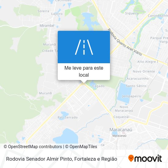 Rodovia Senador Almir Pinto mapa