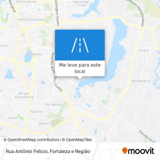 Rua Antônio Felicio mapa