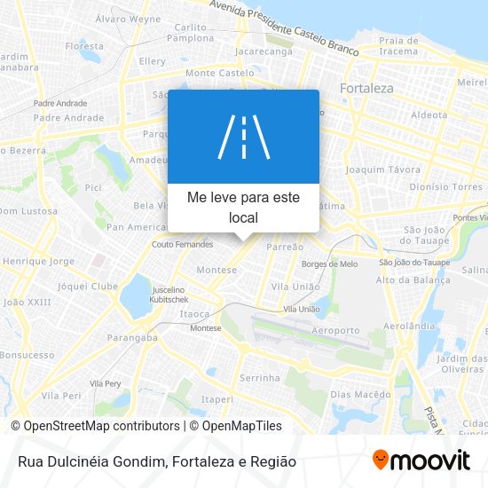 Rua Dulcinéia Gondim mapa