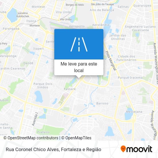 Rua Coronel Chico Alves mapa