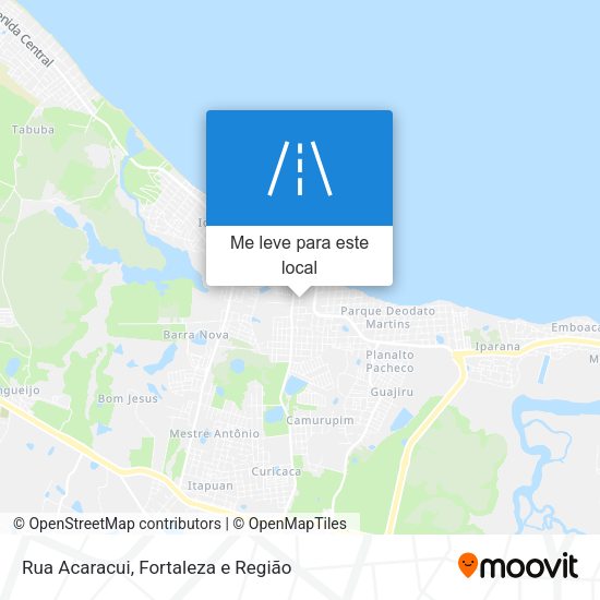 Rua Acaracui mapa