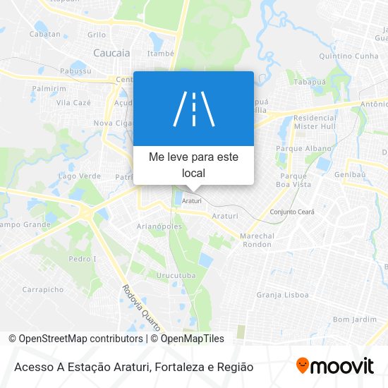 Acesso A Estação Araturi mapa