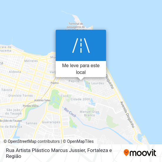Rua Artista Plástico Marcus Jussier mapa