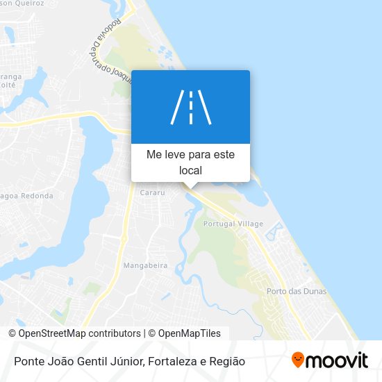 Ponte João Gentil Júnior mapa