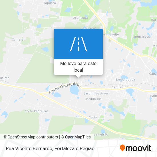 Rua Vicente Bernardo mapa